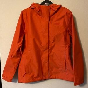 Northface rain jacket red